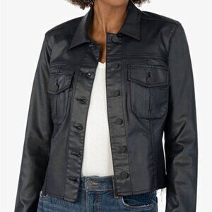 KUT From The Kloth Kara Cropped Coated Jacket